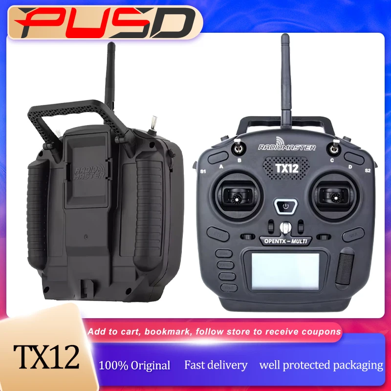 Радиоуправляемый передатчик Radiomaster TX12 MKII OpenTX, многопротокольный радиоконтроллер ELRS, компактный пульт дистанционного управления для FPV-дрона, радиоуправляемого самолета