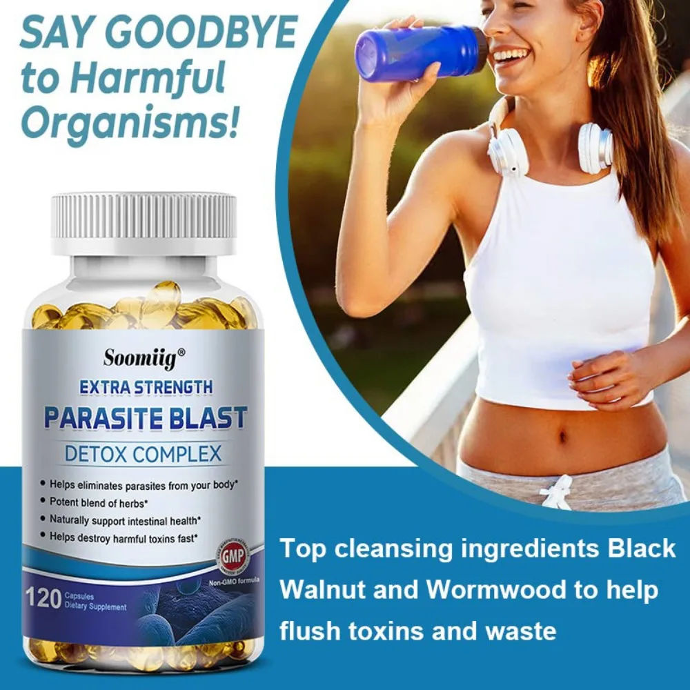 Powerful Parasite Supplement Capsules Detox and Support Gut Health Digestion Detoxification Bloating and Gas Immunity