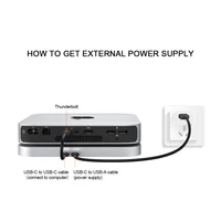 Qwiizlab USB C Hub for Mac Mini M2 M1 with Dual Drive Enclosure SATA NVMe M.2 SSD Type-C 10Gbps SD TF Card Reader Docking Staion - Image 6