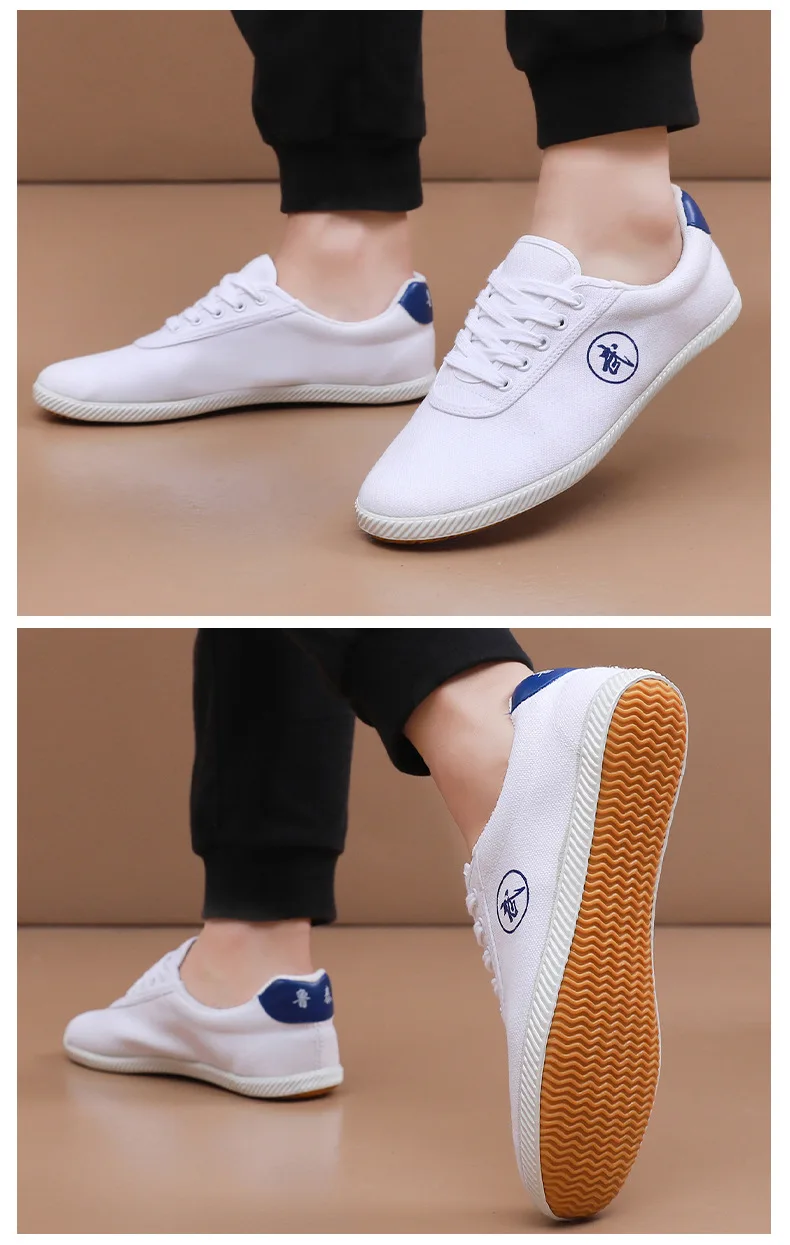 New Comfortable Cow Muscle Sole Wushu Shoes Chinese Tai Chi Wing Chun Kungfu Martial Art Sneaker Unisex Classic Skate Shoes