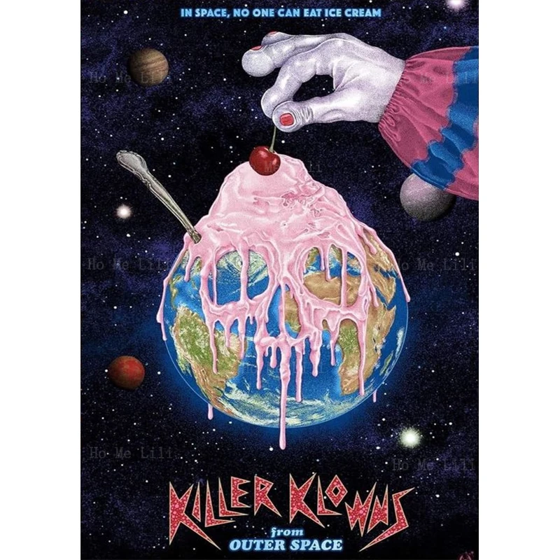 Killer Clown Outer Space Movie Poster Chase Atlantic Cold Nights Blue Jason Friday Horror Cattivi Canvas Wall Art Painting