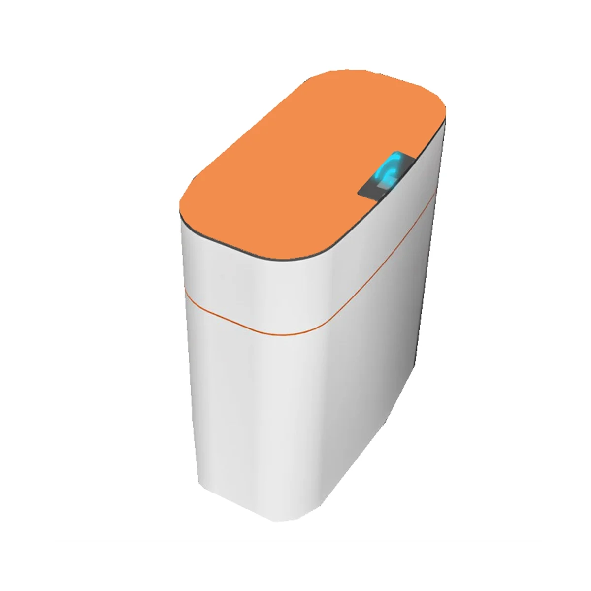 

16L Box Trash Can Induction Small Car Box Automatic Smart Dustbin Smart Trash Bin White+Orange