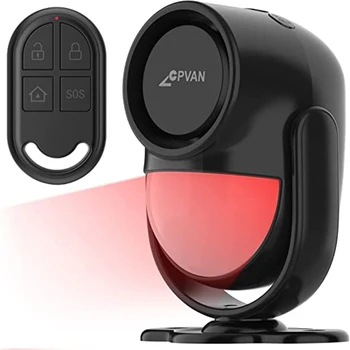 Motion Sensor Alarm with Remote Control, Indoor Wireless Infrared Security Motion Detector with Siren (125dB, 3*AA Batteries) 1