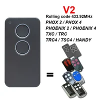 1-5PCS V2 PHOX2 PHOX4 Garage Remote Control 433MHz Rolling Code Compatible PHOENIX 4 TXC TRC 4 TSC4 HANDY 433.92MHz Controller 2