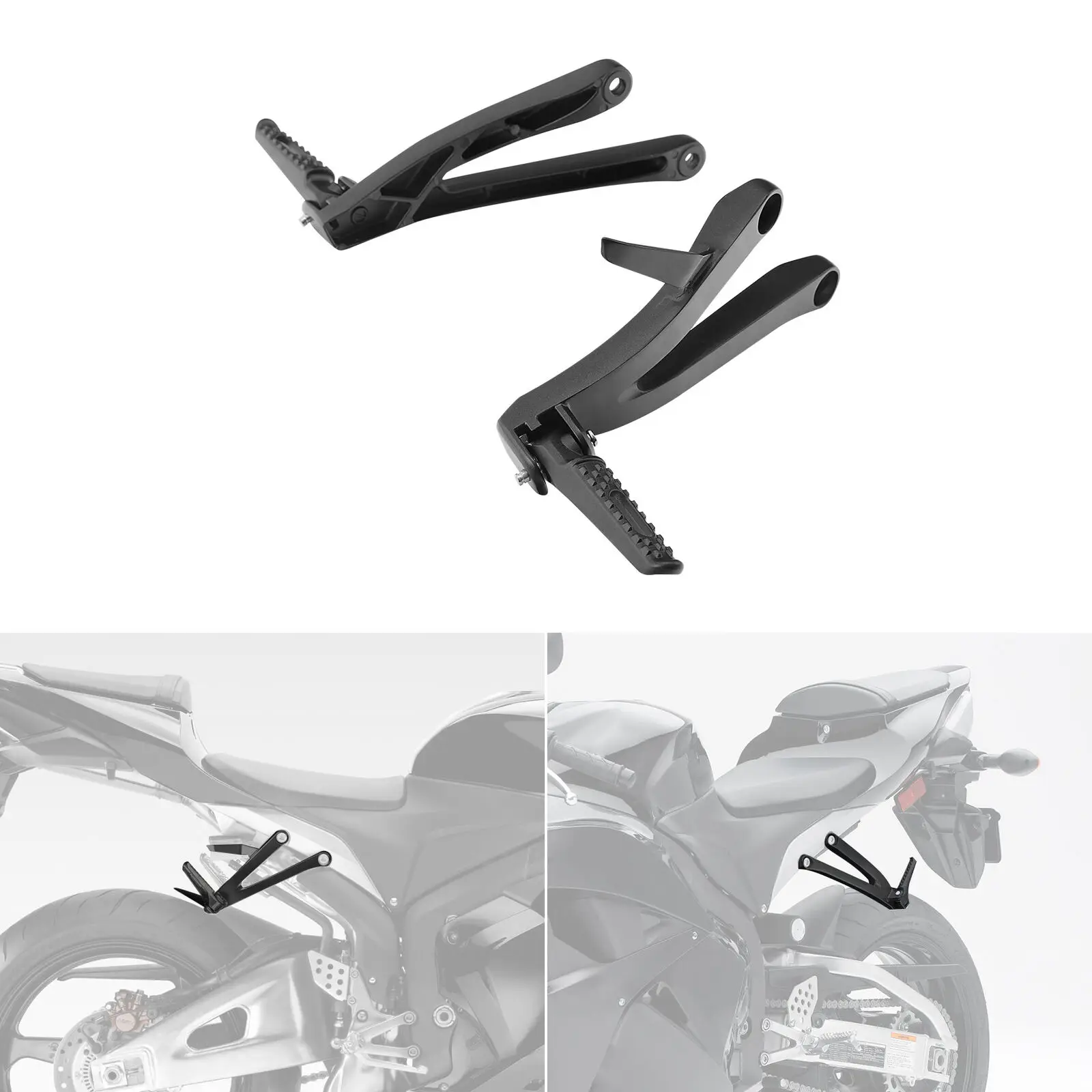 

Motorcycle Rear Footrest For Honda CBR 600RR 600 RR 2007-2018 Passenger Foot pegs Brackets