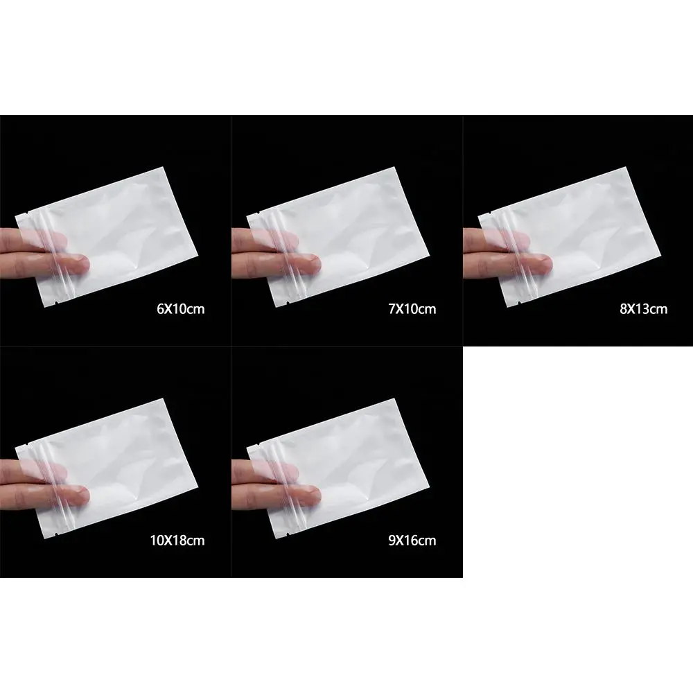 100pcs White/Clear Self Seal Zipper Plastic Retail Packaging Pack Poly Bag Storage Bag Packaging Bag Hang Hole