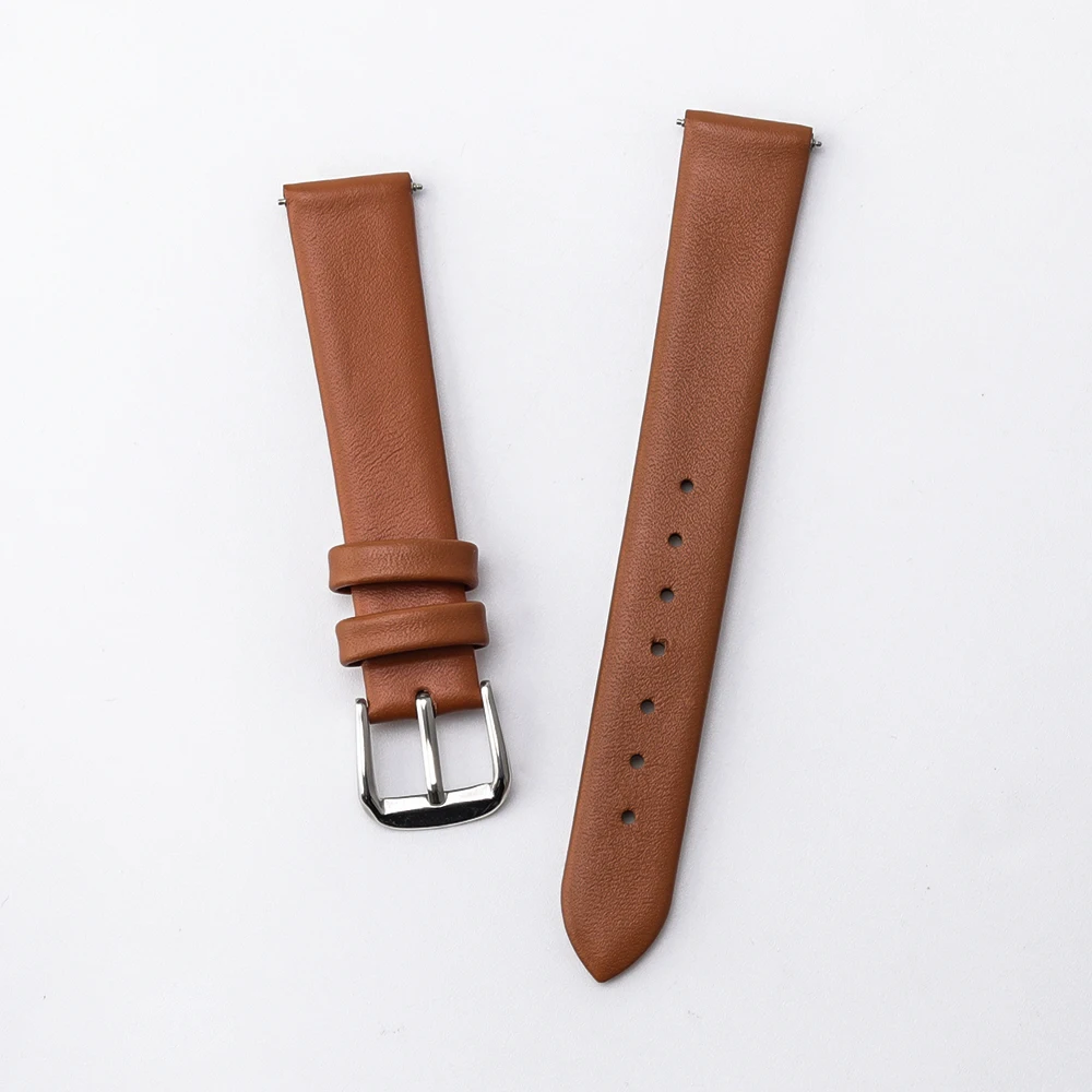 Elegant Genuine Leather Slim Watchband Wrist Strap Bracelet