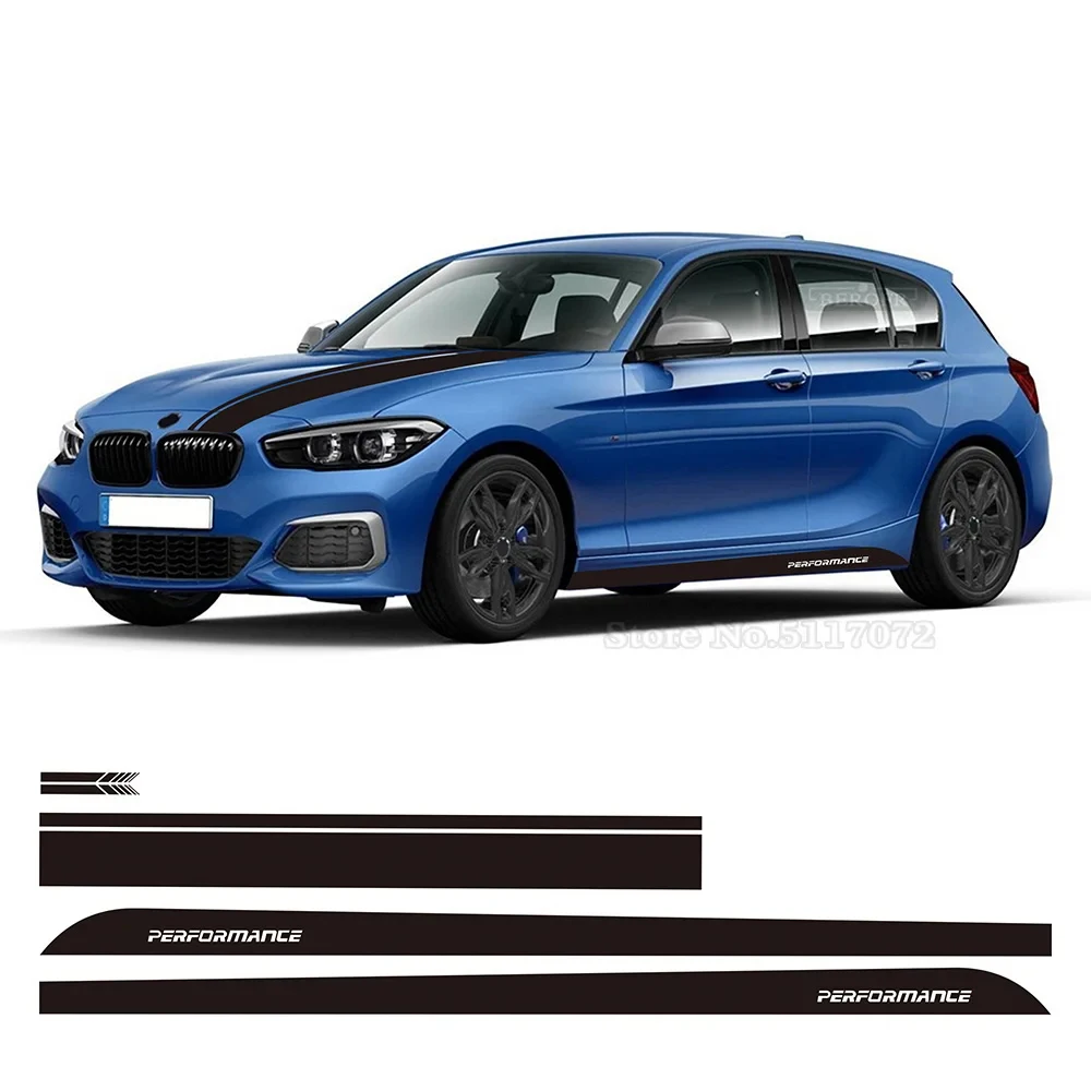 M Performance Per Bmw Serie 1 F20 F21 F40 118I M Sport Door Side Stripe Gonna Sticker Cofano Auto Copertura Motore Decalcomania Accessori