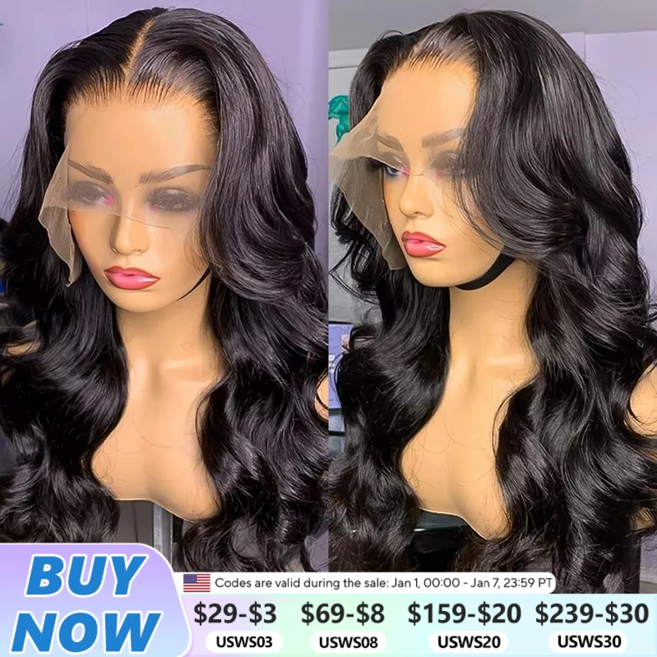 Human Hair Wig 360 Lace Wig 32Inch Body Wave Lace Front 13x4 13x6 Frontal for Women Brazilian Hair Pre Plucked