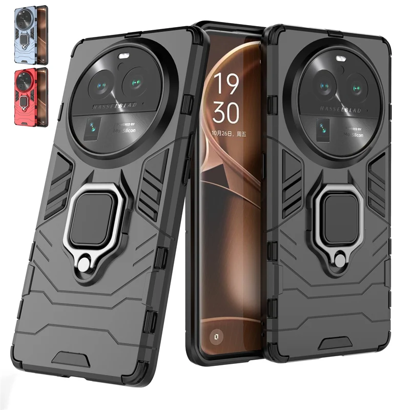 Custodia Per Telefono Per Oppo Find X6 Pro Cover Per Oppo Find X6 Pro Capas Supporto Per Anello Paraurti Posteriore Custodia Magnetica Oppo Find X6 Pr