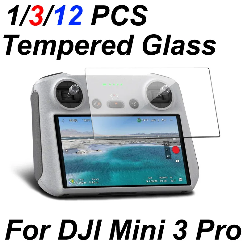 Drone Accessories 1/3/12PCS Tempered Glass film for DJI Mini 3 Pro Controller Screen