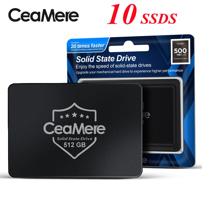 10 шт. CeaMere Ssd SATA3 128 ГБ 240 256 480 500 960 ТБ Hdd 2 5 жесткий диск дюйма Внутренний