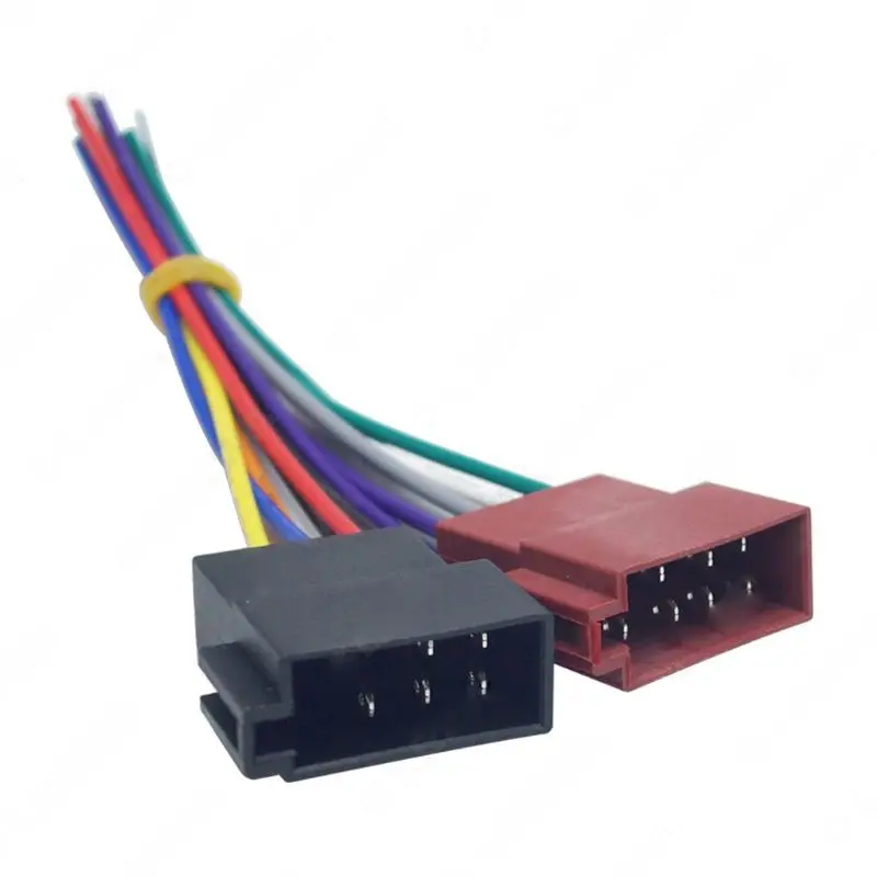 2Pcs Universal Car Radio Wiring Harness Plug Cable Auto Stereo Adapter Wiring Connector Equipment J60F