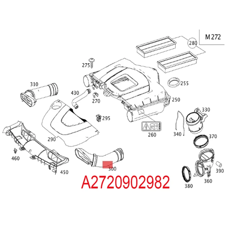 Hose Hose tubo di aspirazione aria per Mercedes Benz GLK 350 4MATIC tubo di aspirazione delle vie aeree