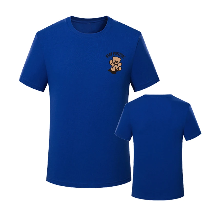 

Fashion O-Neck Cotton Cute Bear Print Men Tops Streetwear Graphic T Shirts Y2K Clothing Tees For Men Tops Y2K Classic T-Shirt