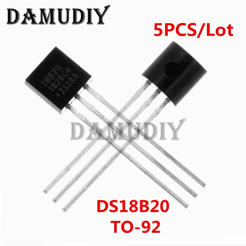 5PCS DS18B20 18B20 TO-92 Sensore di temperatura Nuovo e originale DS18B20 TO92 DS18B20 18B20