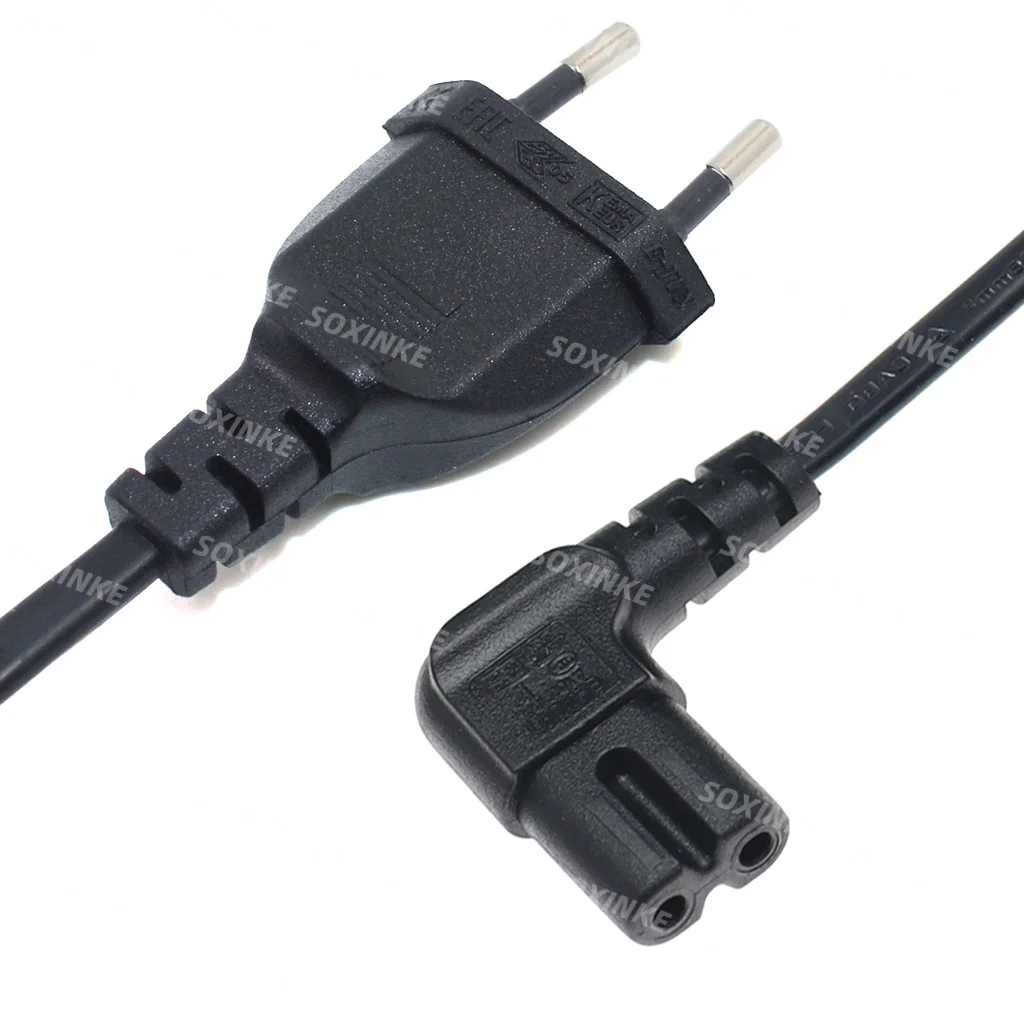 EU Power Cable Cord IEC C7 AC Power Supply Euro 2-Pin Extension Cable
