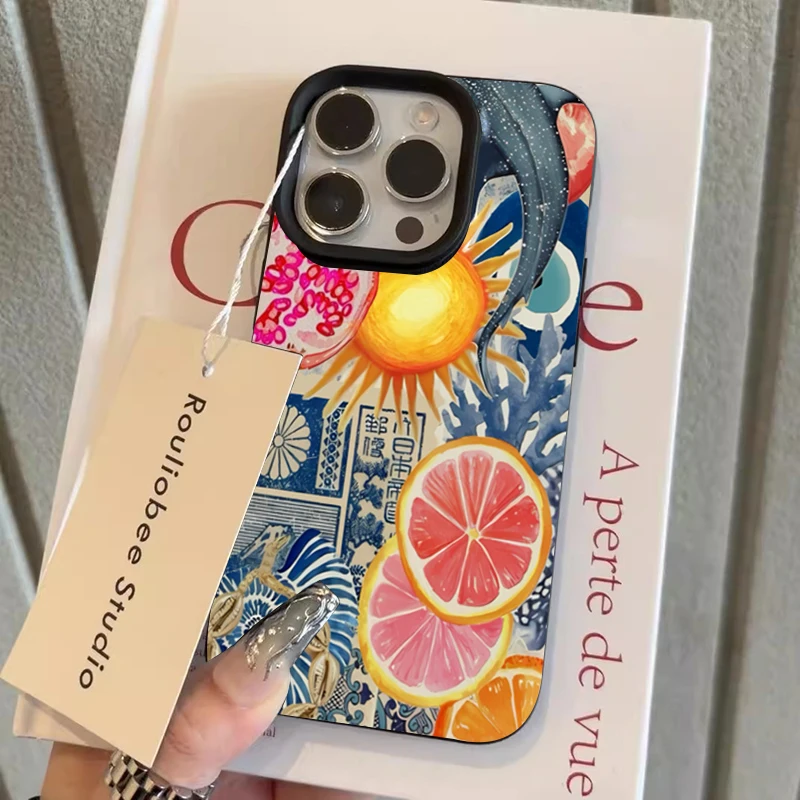 Summer Refreshing Fruit Patterns Shockproof Phone Case