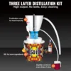 VEVOR Alcohol Still, 13 Gal 50L Water Alcohol Distiller, Home Distillery Kit include 304 Stainless Steel Tube & Circulating Pump 3