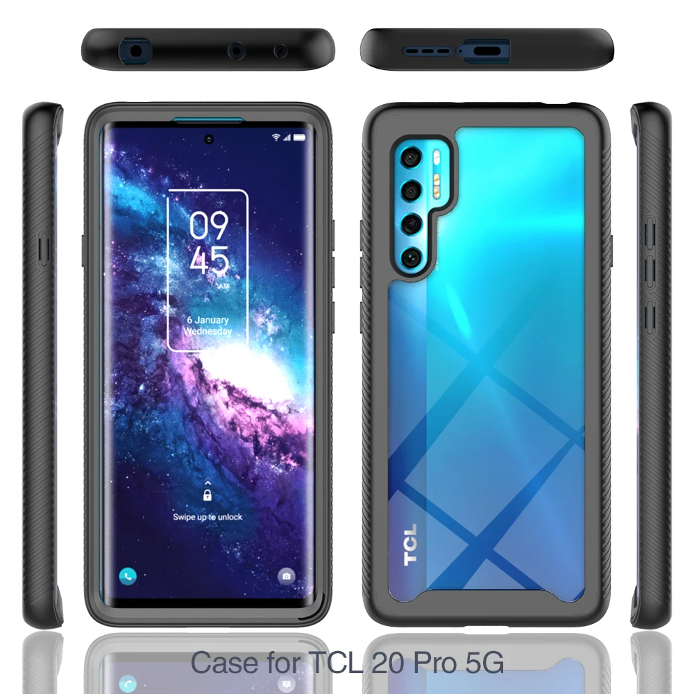 Shockproof Crystal Clear Back Panel Bumper Case - Enhanced Protection Cover