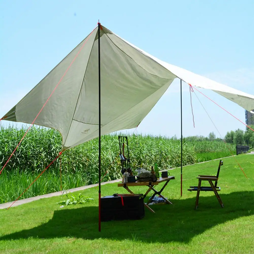

Telescoping 8 Gears Steel Bead Buckle Elastic Rope Connection Tarp Pole Outdoor Adjustable Aluminum Alloy Tent Support Rod