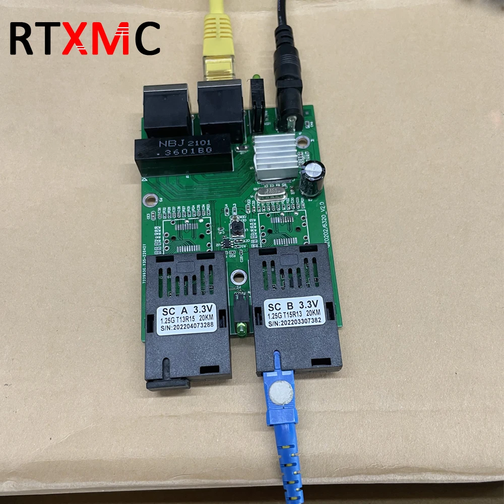 Green 10pcs MARVELL Gigabit switch 2 RJ452 SC Gigabit Fiber