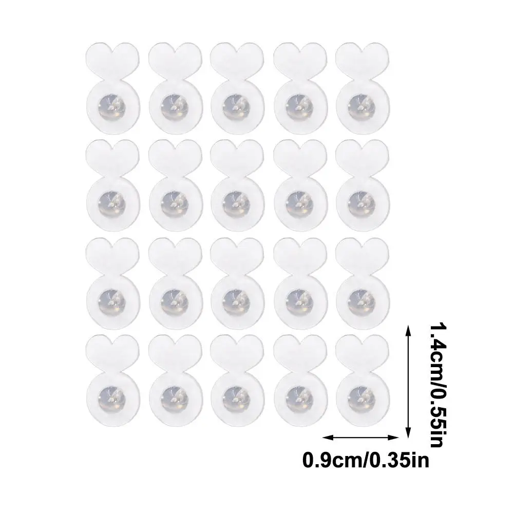 20Pcs Supportive Earring Lifters for Heavy Earrings Unique Earring Back for Ear Studs Acrylic Clear Replacement Jewelry Findings earring back stoppers