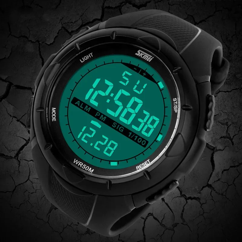 SKMEI 1025 Waterproof Digital Wristwatches for Men Sports Countdown Mens Electronic Shockproof Watch Military Clock Reloj Hombre 2
