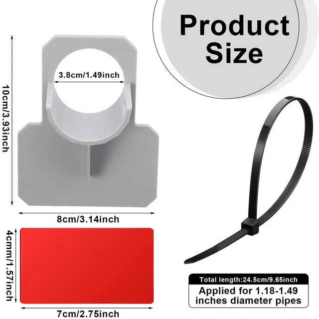 30-38 Mm-Es Medence Csövek Rögzítő Tartó Tartók Az Intex Bestwa Felett A Föld Feletti Tömlőkonzerv Zárójelhez Kábel Nyakkendővel - Image 2