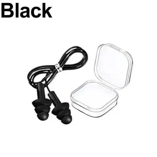 Silicone Corded Ear Plug Protector Anti Lost Reusable Hearing Protection Noise Reduction Safe Swimming Work Earplugs With Rope - Image 16