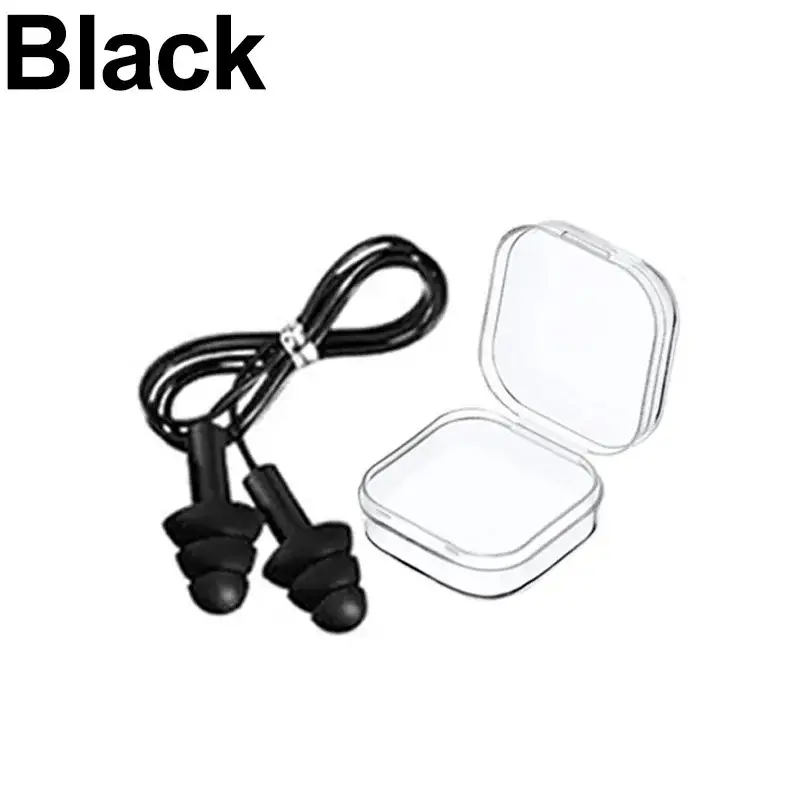 Silicone Corded Ear Plug Protector Anti Lost Reusable Hearing Protection Noise Reduction Safe Swimming Work Earplugs With Rope - Image 16