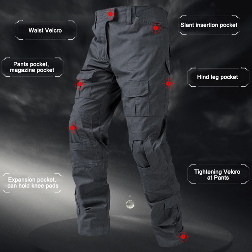 Tactical Camouflage Combat Pants for Men Outdoor Hunting Training Hiking Camo Pants