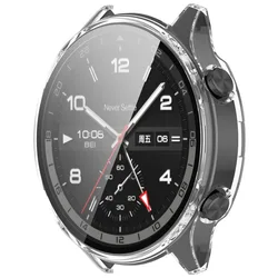 Durable Protective Watch Case Cover for Sport Smartwatches - Hard PC Full Coverage Shell (Transparent)