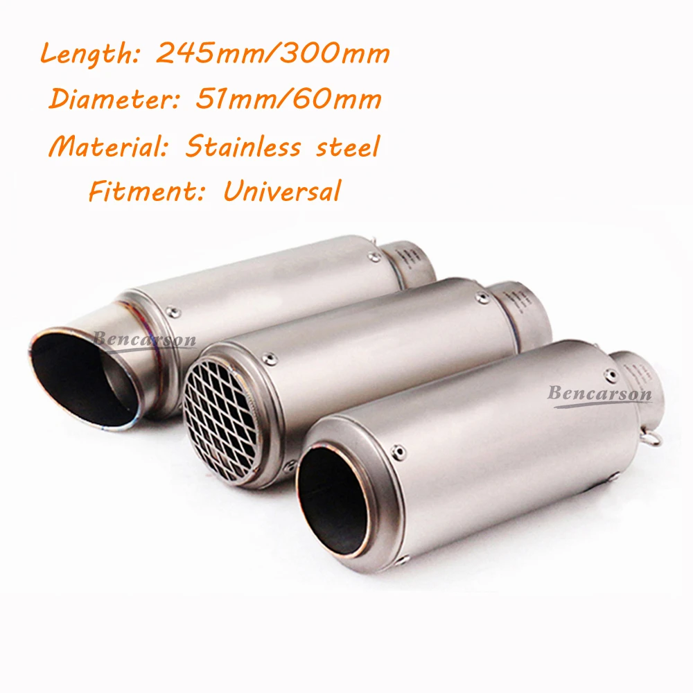 Universal Motorcycle Exhaust Pipe Racing Escape Moto Motocross Muffler