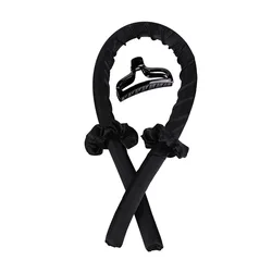 Heatless Soft Curling Headband for Effortless Styling (Black)