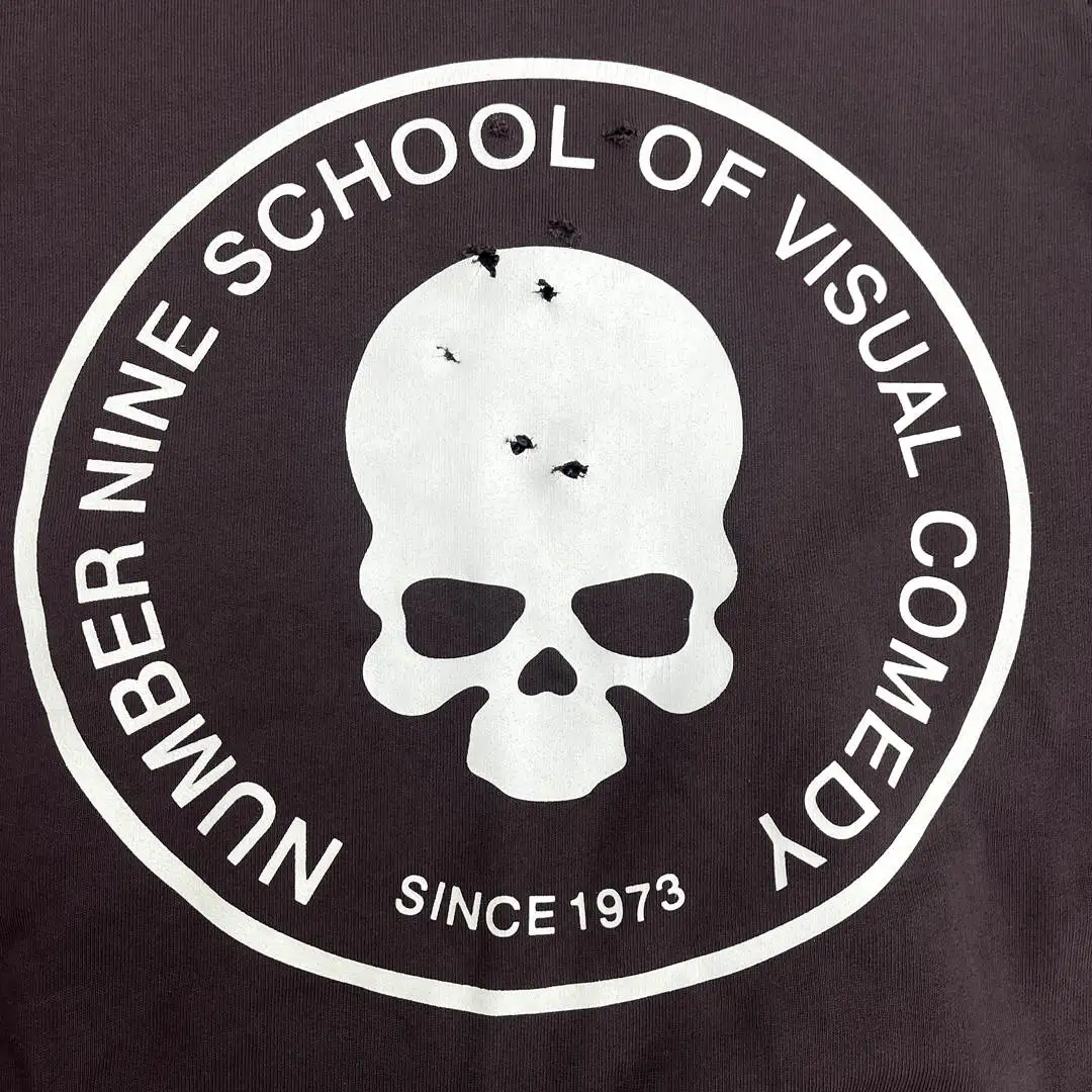 New Luxury 2023 Skull Head Number Nine Face Pullover Hoodies Hoody