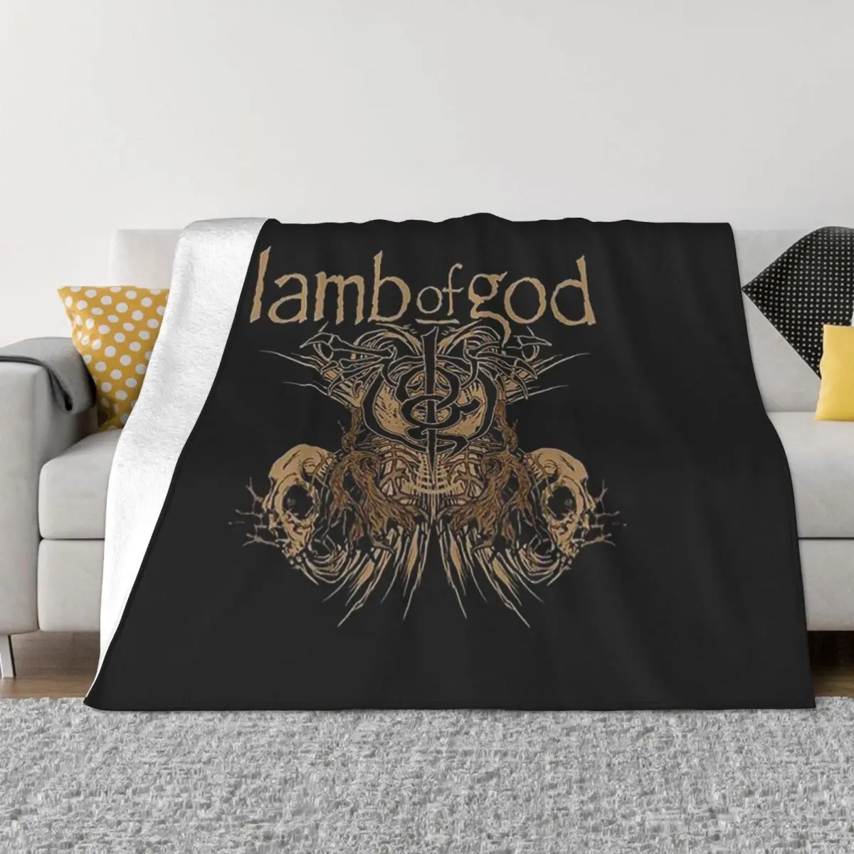 NewlambofgodbandThrowBlanketDesignerBlanketsCampingRetroBlankets.jpg