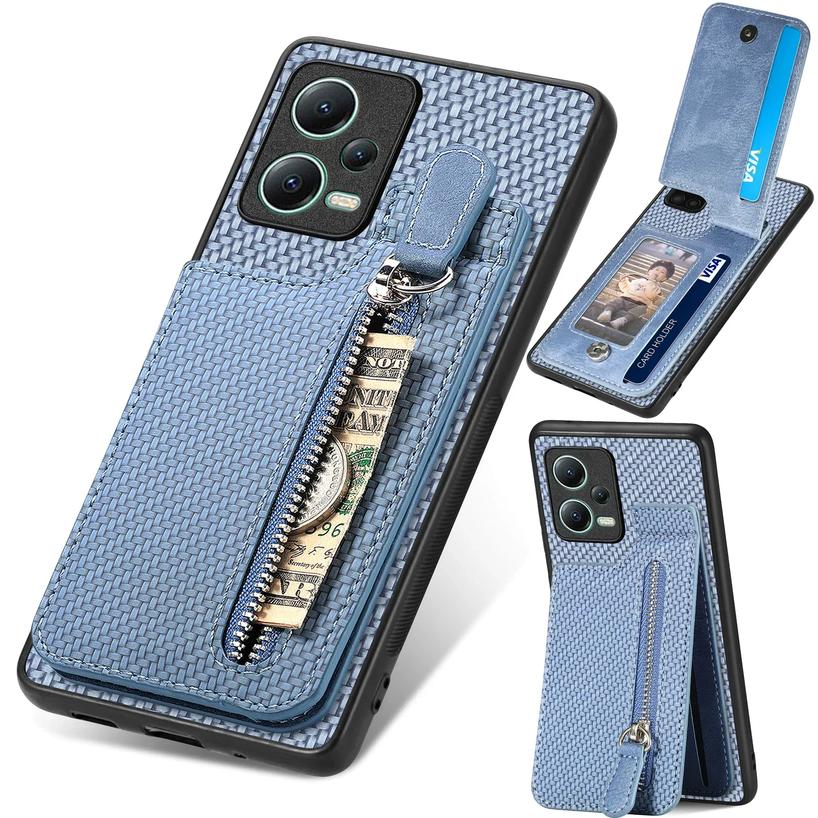 Custodia Portafoglio Per Redmi 10A Con Fiori E Corde – Flip Cover Con Slot Carte E Supporto - 4