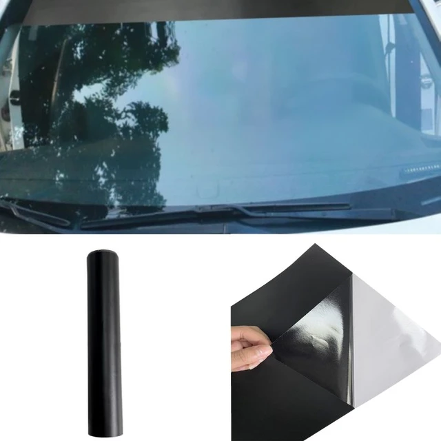 Auto schwarz matt Sonnenst reifen 130x20cm Auto Windschutz scheibe Sonnenst  reifen Aufkleber Auto vorne hinten Windschutz scheibe Sonnenschutz