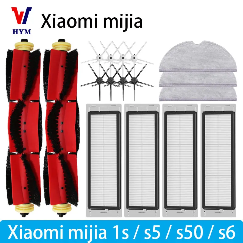 

for Xiaomi Mijia 1S Roborock S5 S50 Max S6 MaxV S6 Pure E4 E5 Robot Vacuum Cleaner Accessories Mop Roller Side Brush Spare Parts