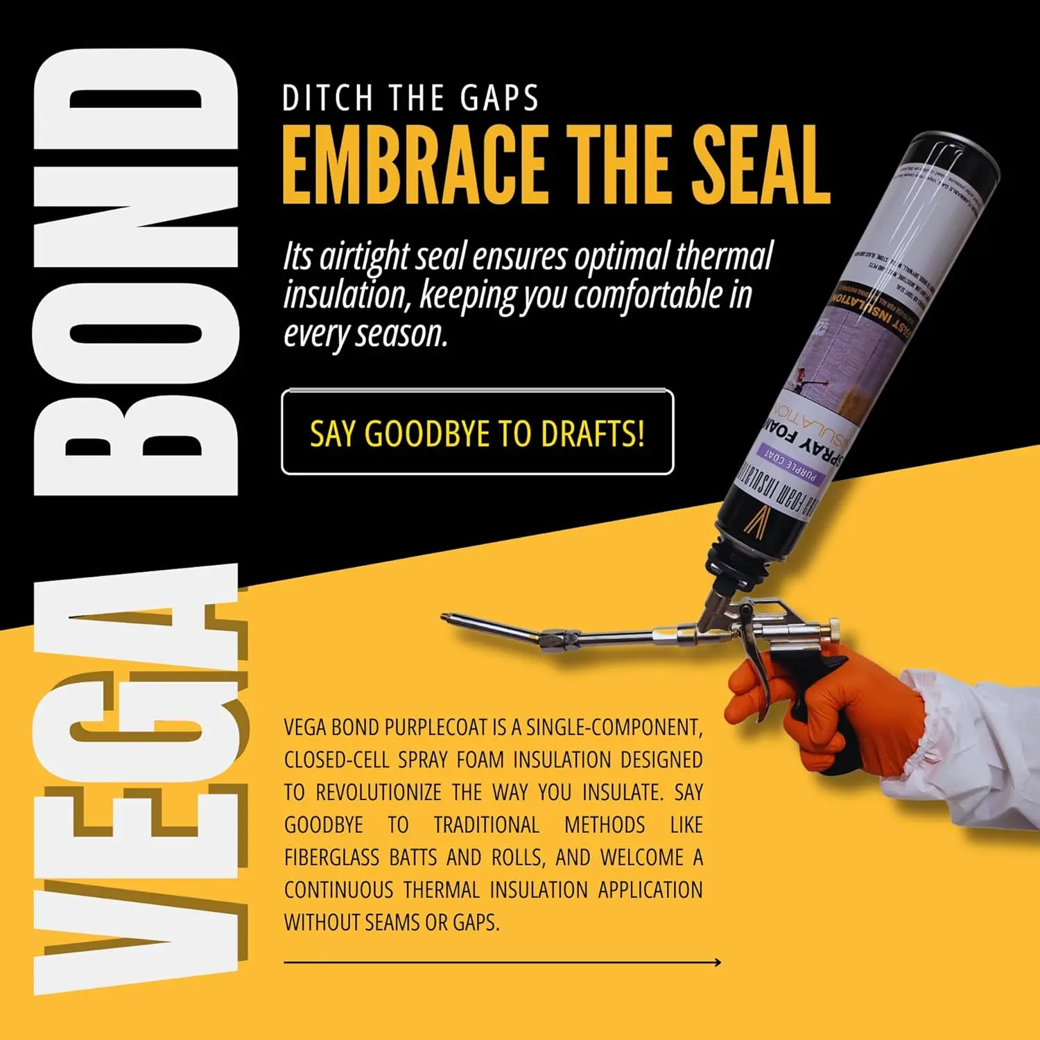Bond SF001 12-Packs with Gun and Cleaner,Premium Single Component, Self Expanding, Purplecoat Closed Cell Insulation Spray Foam, 2