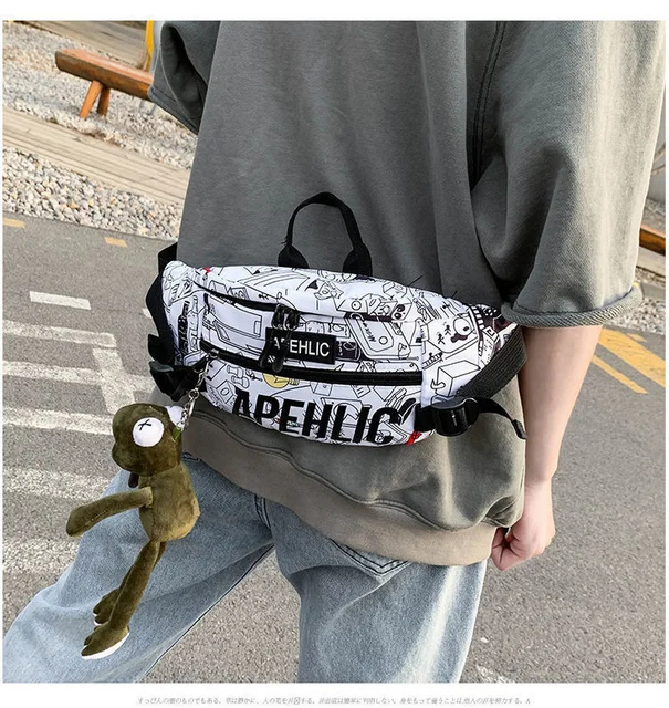 Japanese Sports Shoulder Chest Bag Men's Super Sacoche Homme Bag Crossbody Bags  Side Bag For Men Motorcycle Waist Sling Canvas - AliExpress