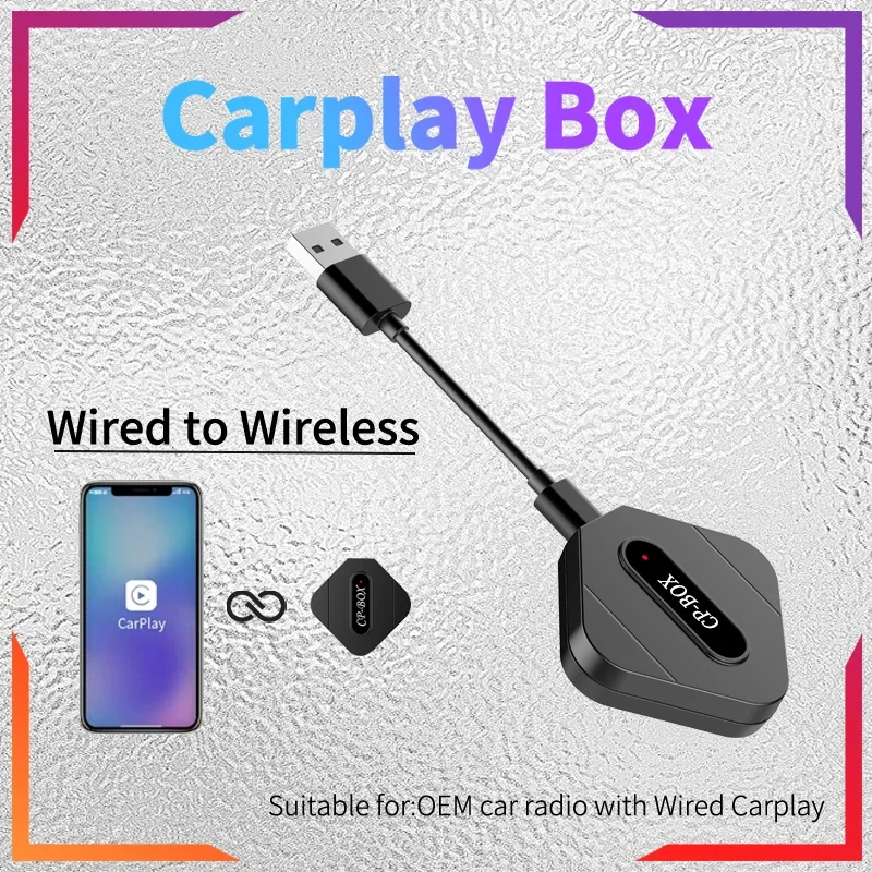 Scatola Per Auto Per Apple Carplay Adattatore Wireless Per Auto Oem Cablato Carplay Per Wireless Carplay Usb Tipo C Dongle Plug And Play Playaibox