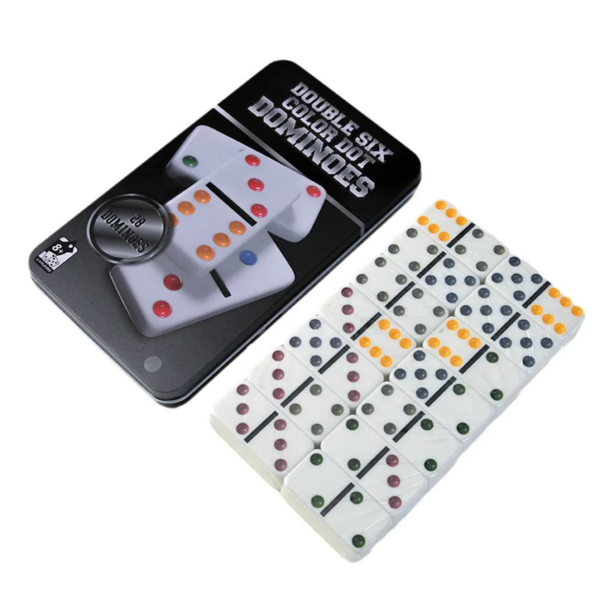BAAU Ivorys Domino Set, Domino Board Game, Parent-Child Interactive Chess and Cards Black Packaging