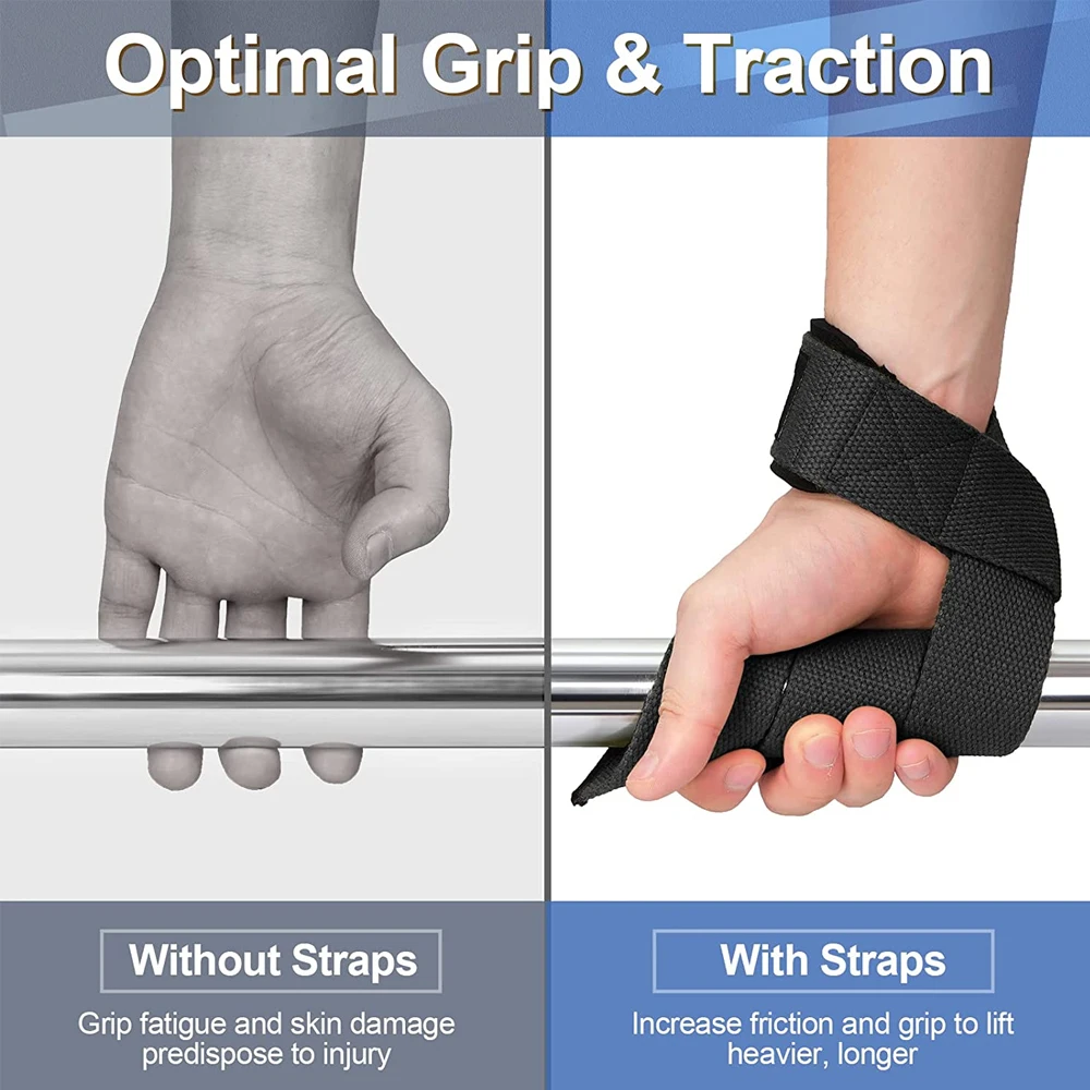 2Pcs/Pair Gym Fitness Weight Lifting Straps Dumbbell Hand Grips