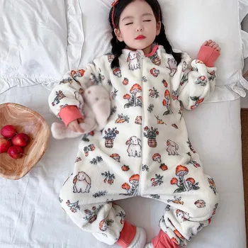 Kids' Flannel Fleece Sleeping Bag Pajamas 1