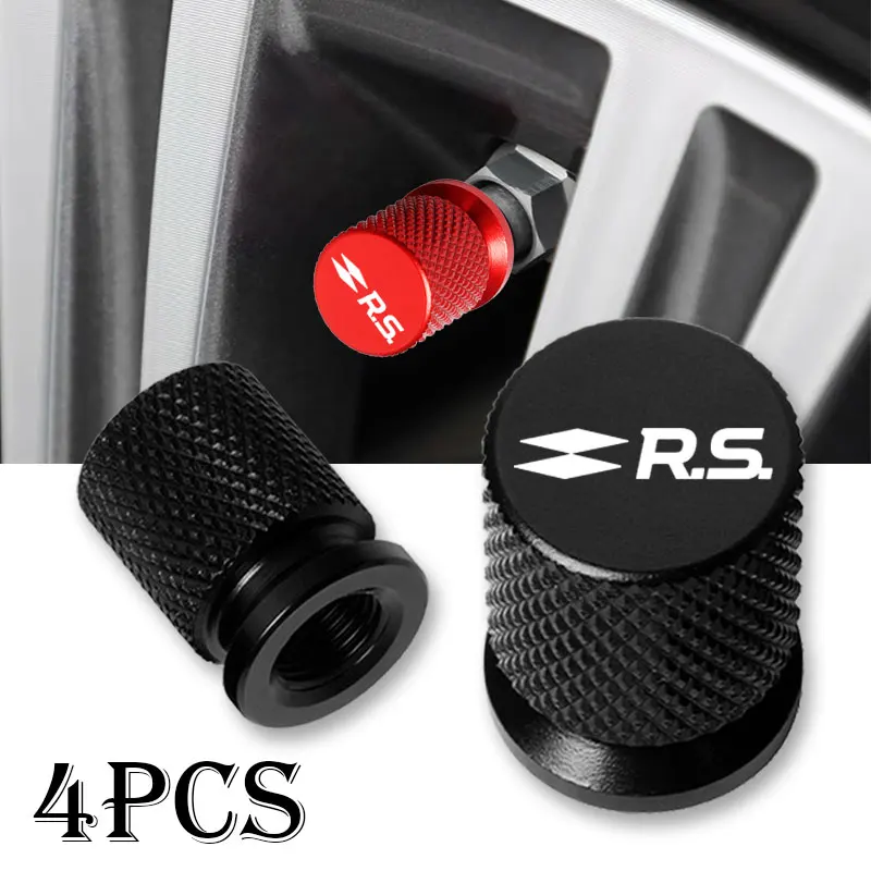 Wheel Tire Valve Caps Tyre Stem Covers Airdust Waterproof For Renault RS Clio Scenic Logan Megane Koleos Sandero Safrane