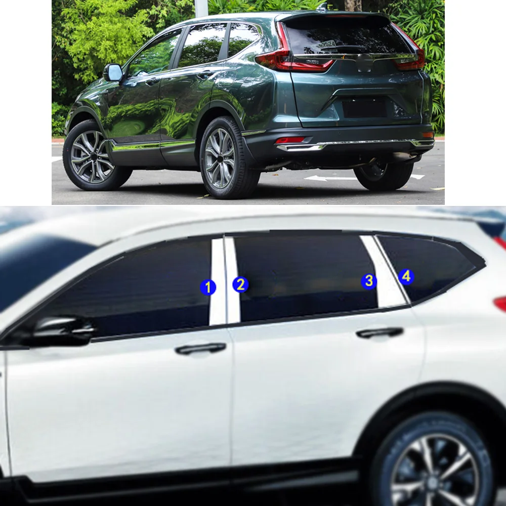 Adesivo Guarnire Pilastro Finestra Striscia Centrale Trim Telaio Cappe Per Honda Crv Cr-V 2017 2018 2019 2020 2021
