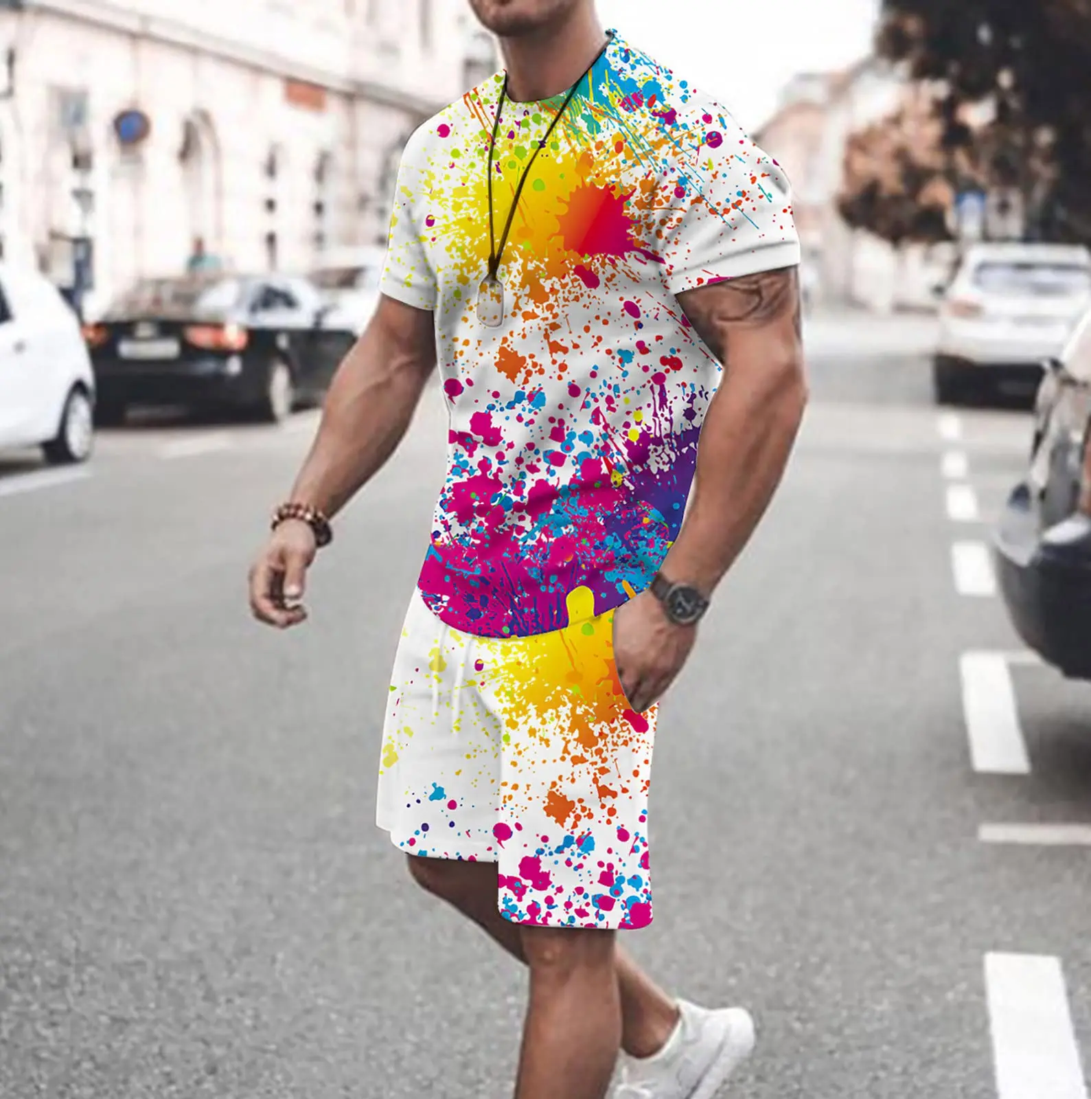 Paint Splashes Swim Shorts | B.Different Clothing 3XL