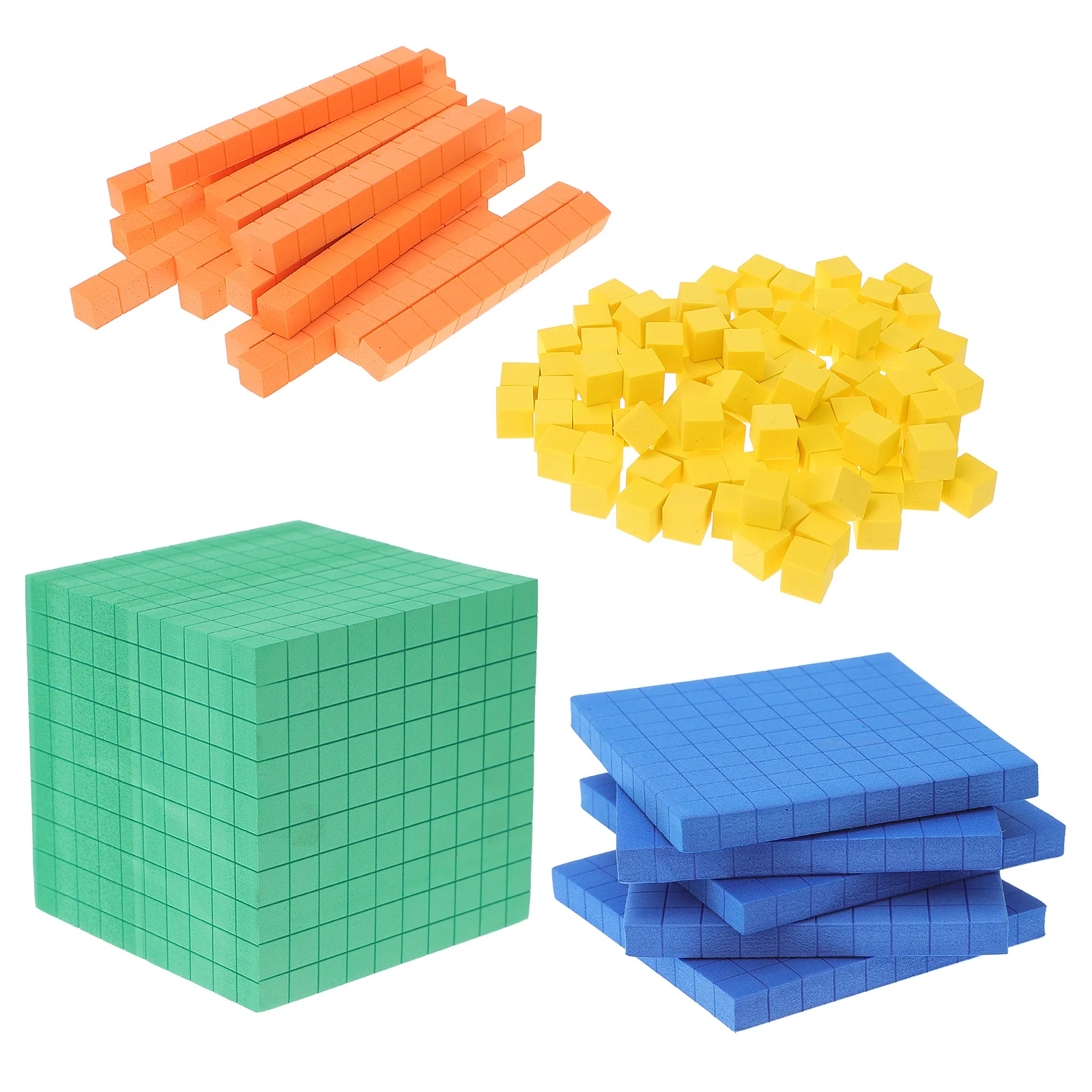 Math Toys 126pcs/Set Demonstration Box Brain Toy Counters Number Kids Plaything Eva Counting Blocks